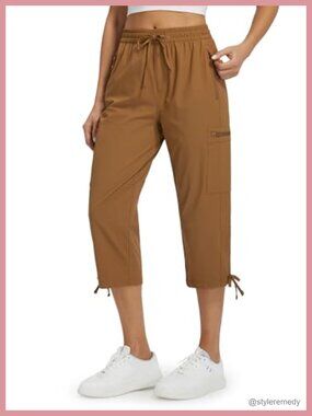 Women's Hiking Capri Cargo Pants Cropped Summer Pants 4-Way Stretch